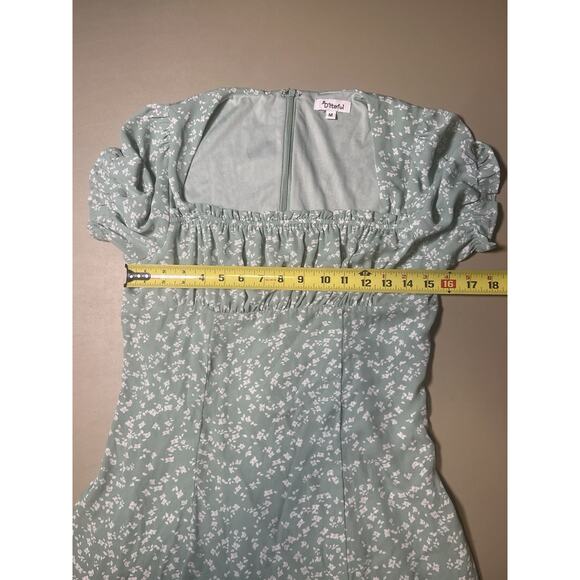 D’liteful Green Ditsy Floral Mini Dress Women’s M - Picture 7 of 10